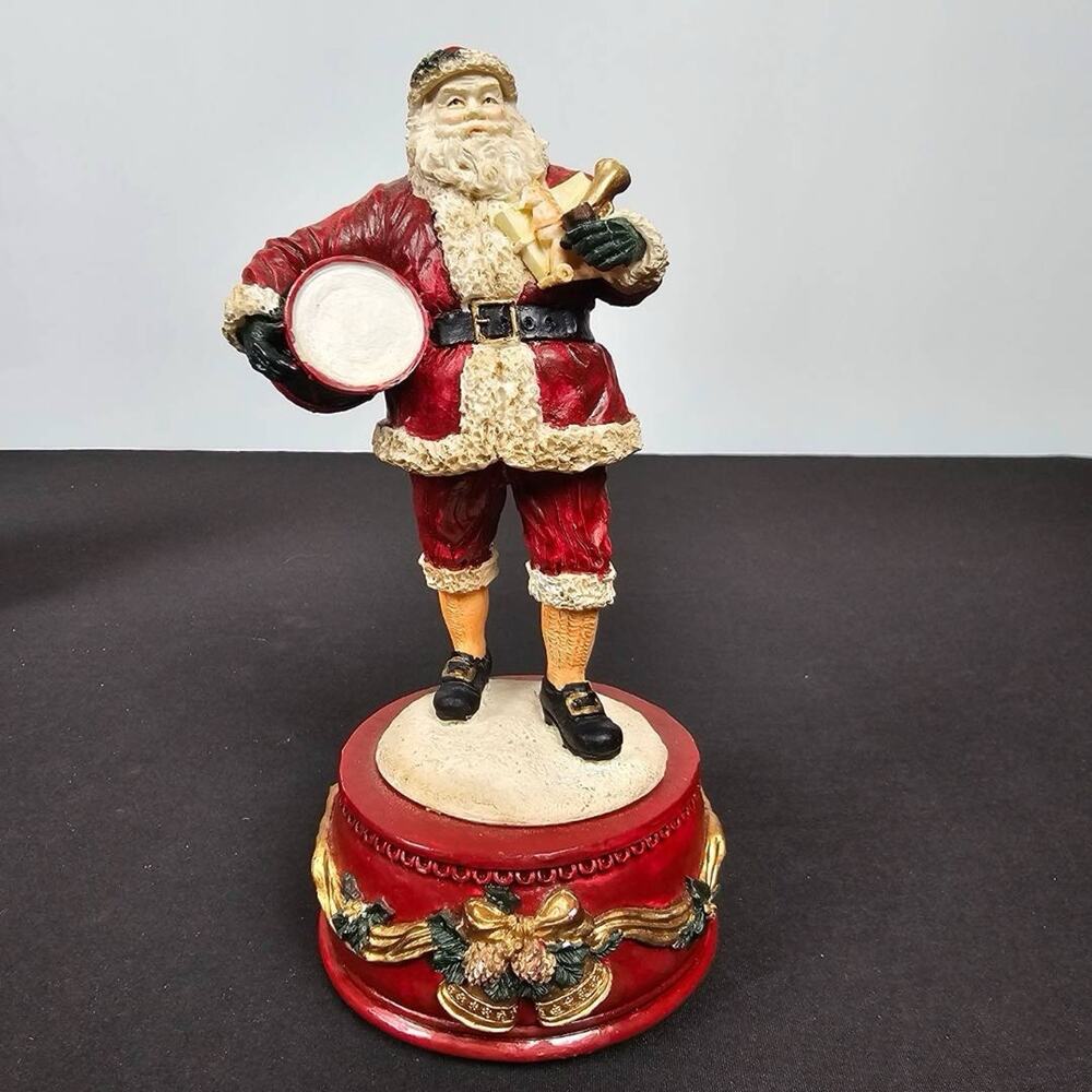 Vintage Santa Music Box Figurine Santa Claus Is Coming To Town